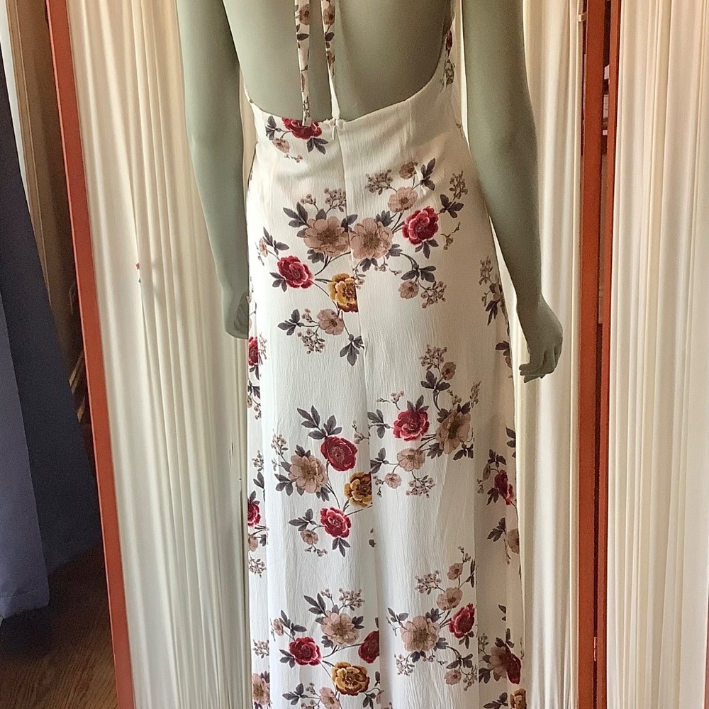 Wishlist Apparel Womens Maxi Dress Floral with Halter Neckline Size Medium NWT - Picture 4 of 9
